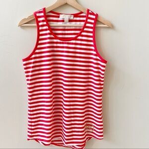 MICHAEL Michael Kors Striped Tank Top Red and White Medium